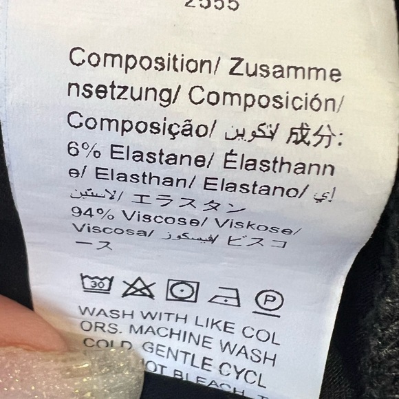 SHEIN Black Rhinestone Dollar Blouse - Picture 5 of 5